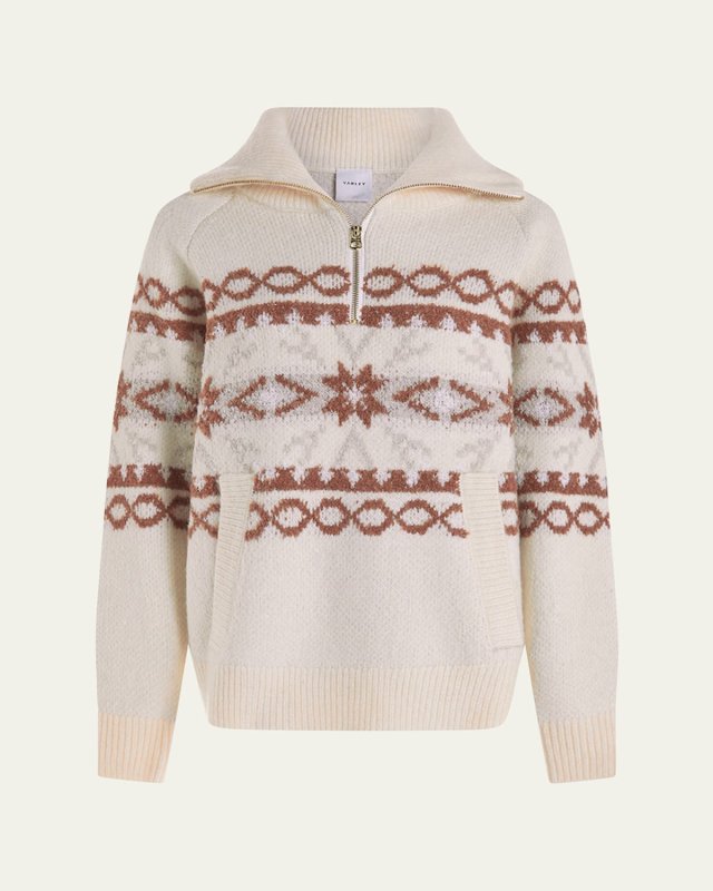 Cai Fair Isle Half-Zip Pullov